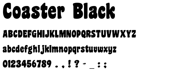 Coaster Black font